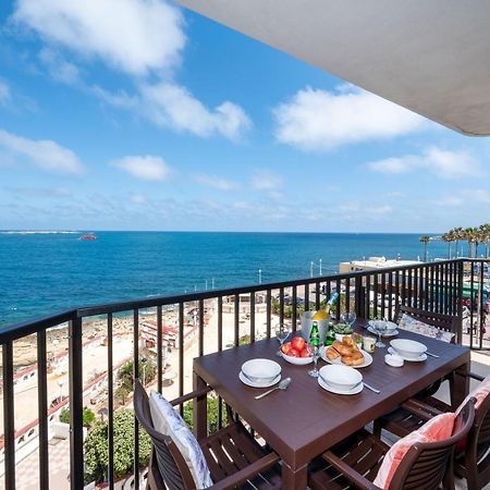 Islet Promenade Seafront Apartment With Large Corner Terrace By Getawaysmalta St. Paul's Bay Exteriör bild
